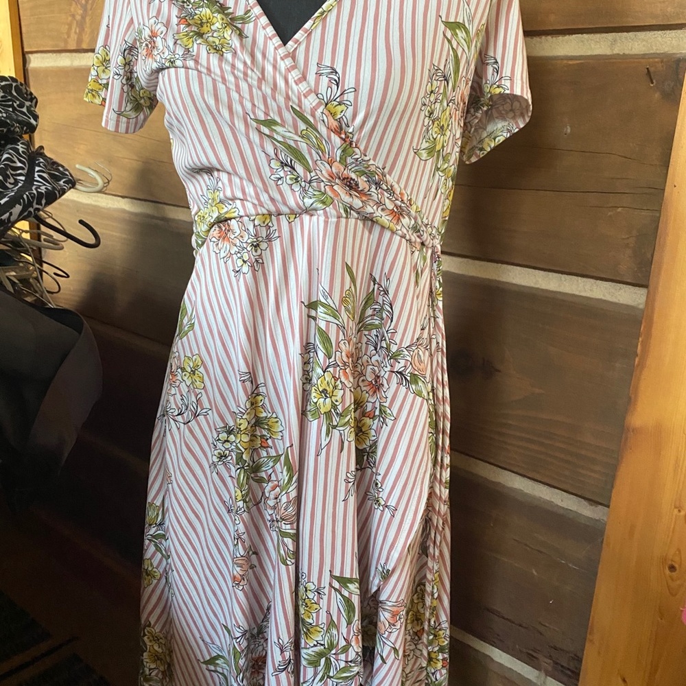 Pink floral dress